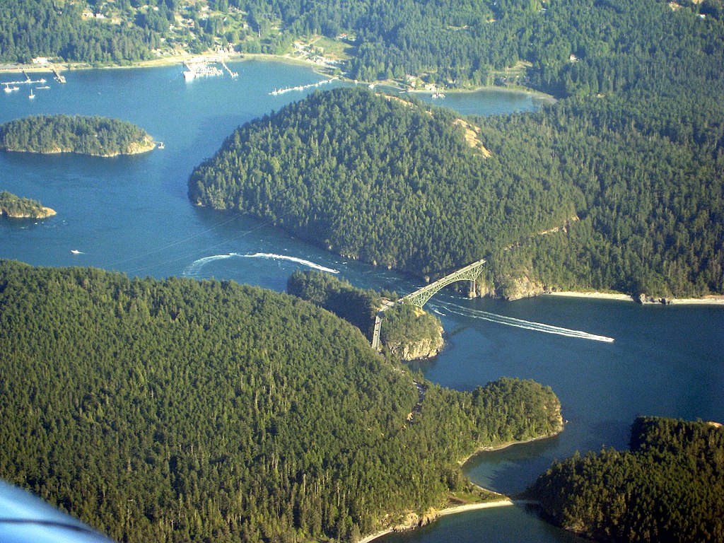 Ariel View of Deception Pass State Park