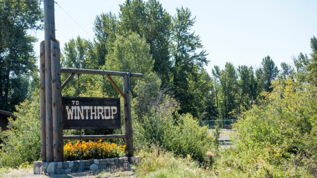 Entrance Sign to Winthrop Washington