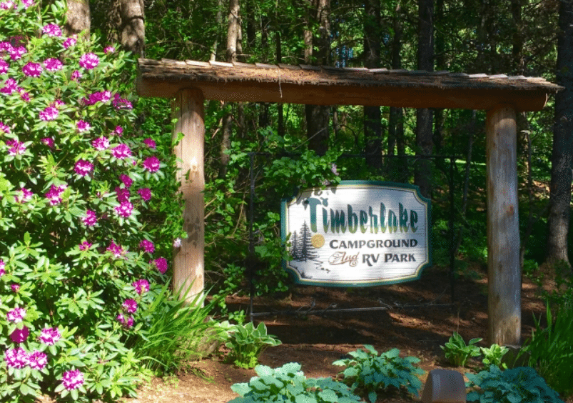 Timberlake Campground and RV Park Sign
