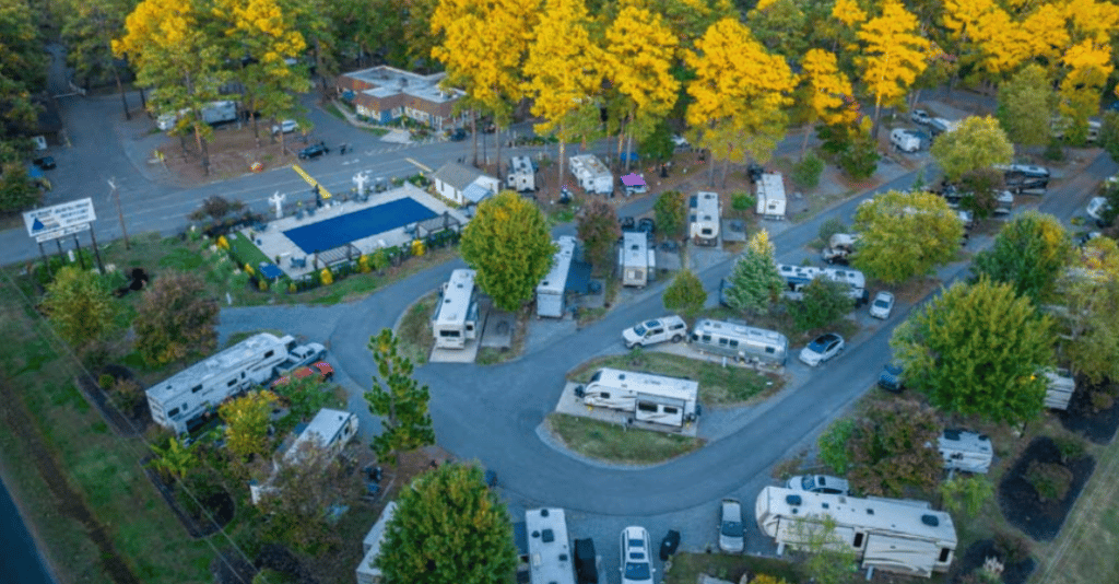 Aerial View of Americamps RV Resort