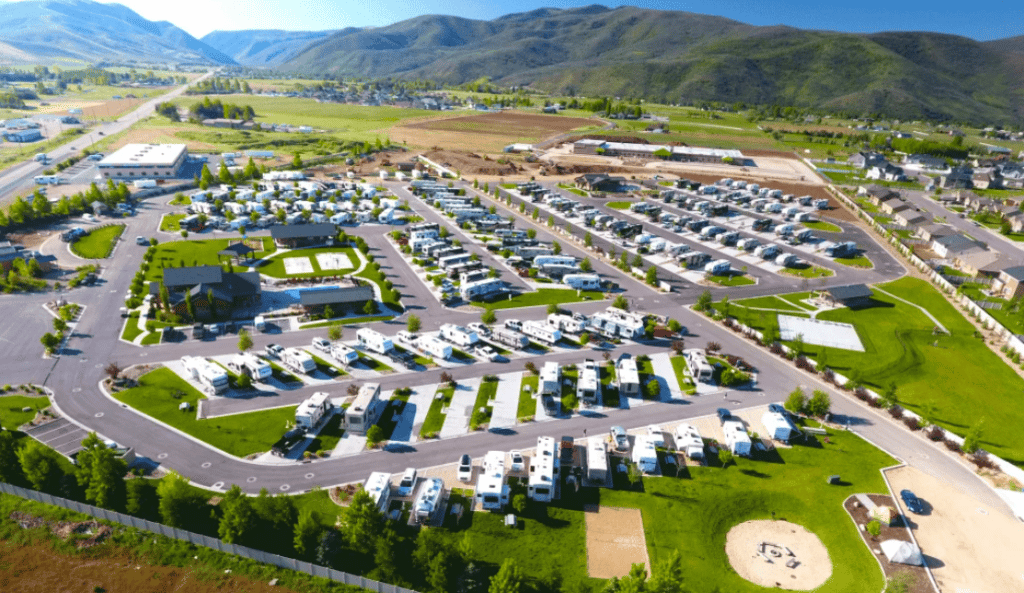 Aerial View of Mountain Valley RV Resort