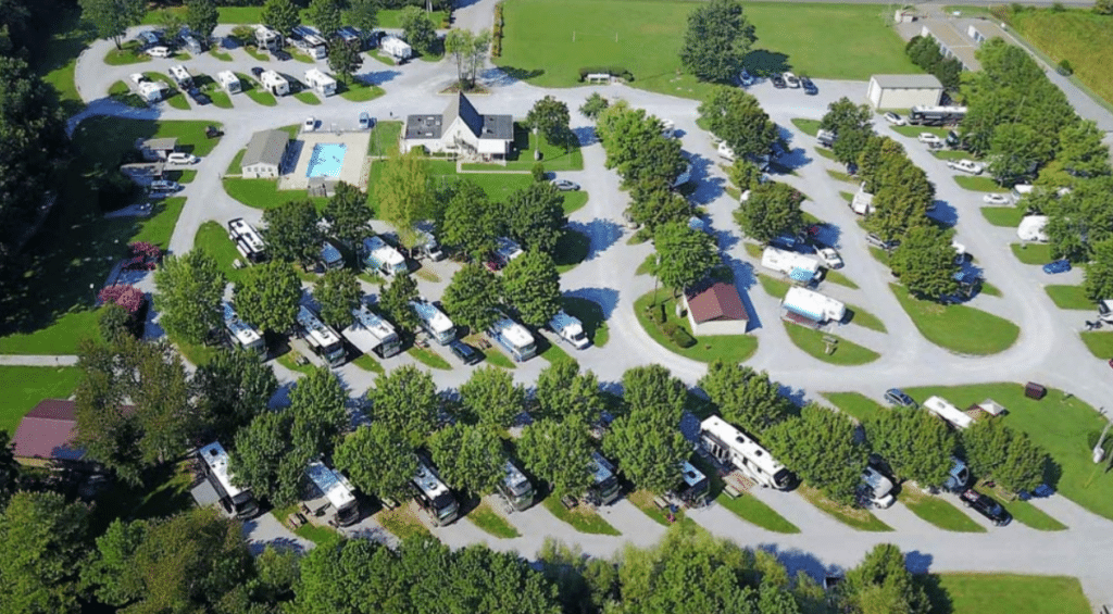 Aerial View of Clarksville RV Resort