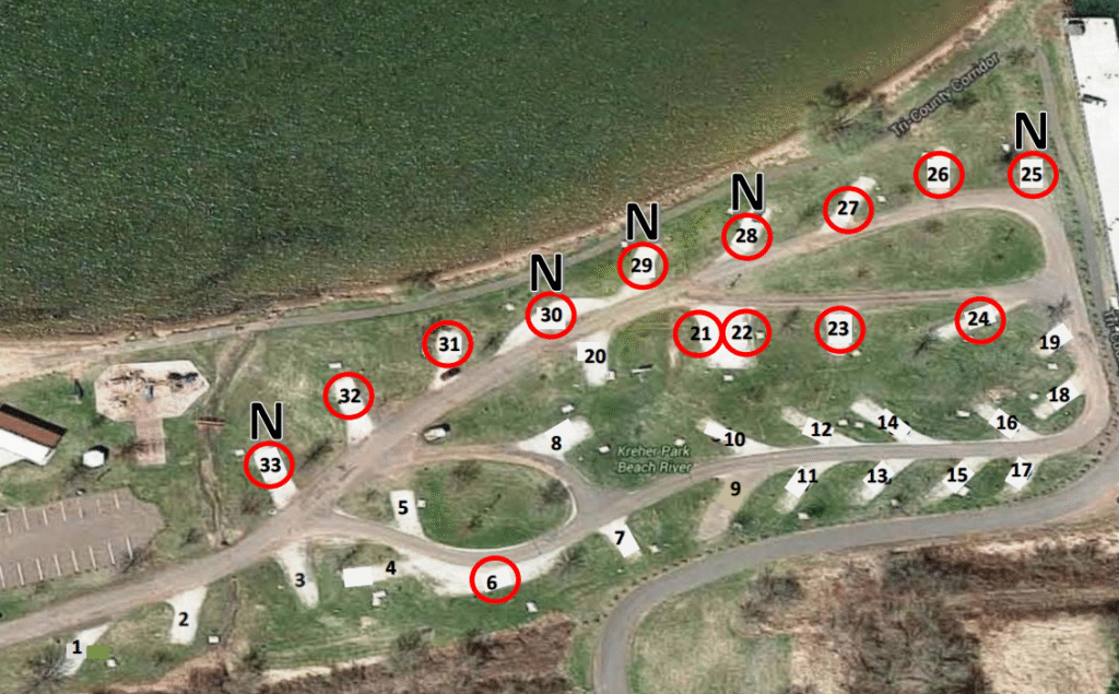 Aerial Map of Kreher Park Campground