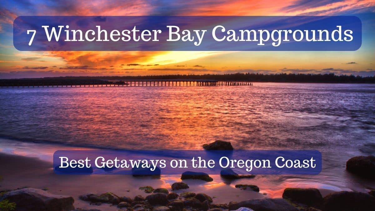 Sunset on Winchester Bay in Oregon - Winchester Bay Campgrounds